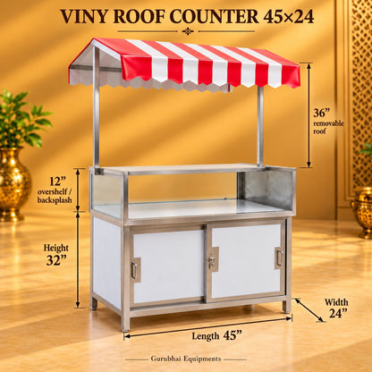 Gurubhai Equipments Viny Roof Counter 45 × 24 – Dimensions & Specifications