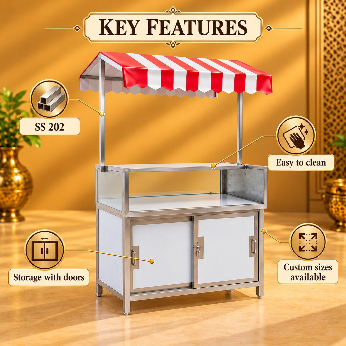 Gurubhai Equipments Viny Roof Counter 45 × 24 – Key Features
