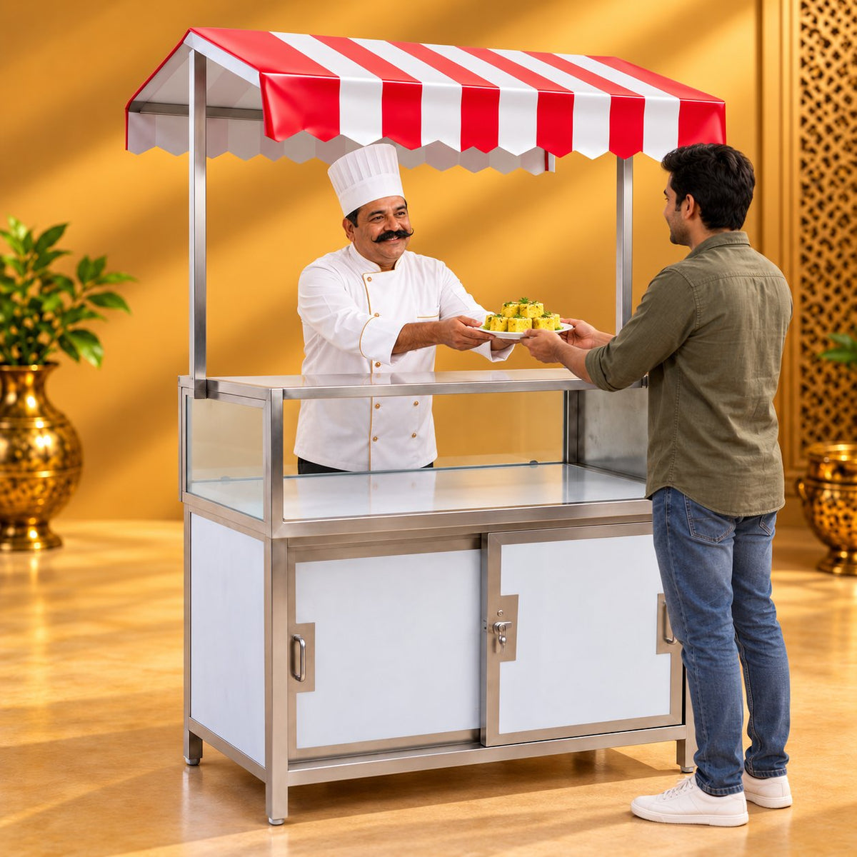 Gurubhai Equipments Viny Roof Counter 45 × 24 – Chef Gurubhai Demo