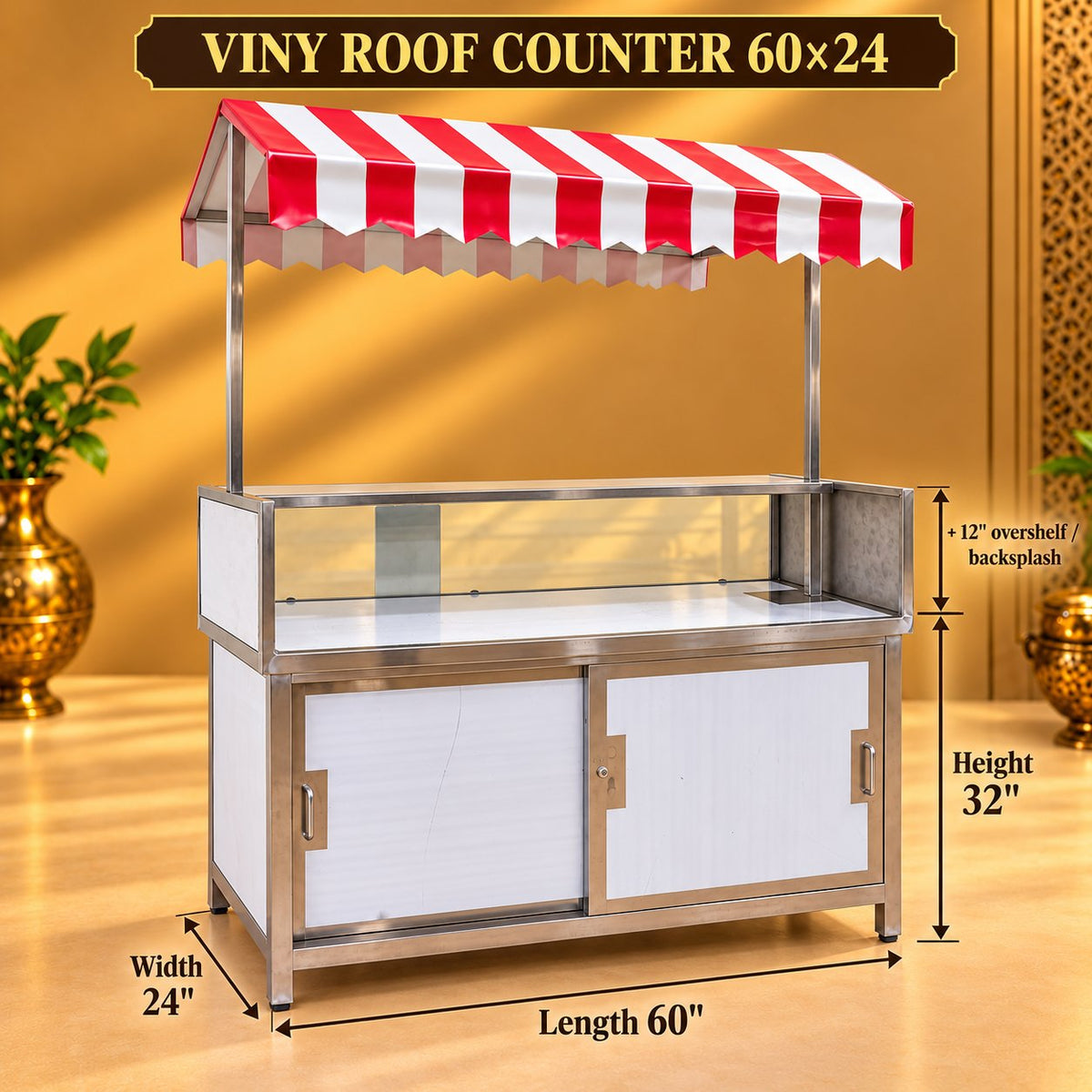 Gurubhai Equipments Viny Roof Counter 60 × 24 – Dimensions & Specifications