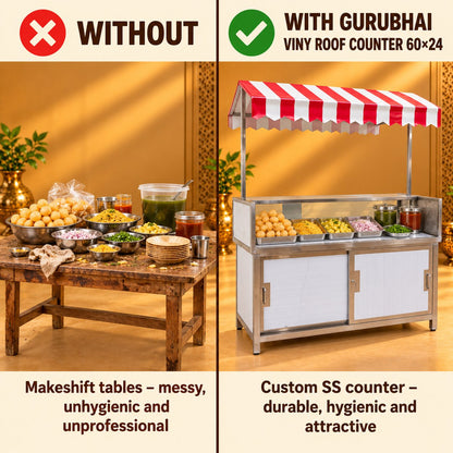 Gurubhai Equipments Viny Roof Counter 60 × 24 – Key Features