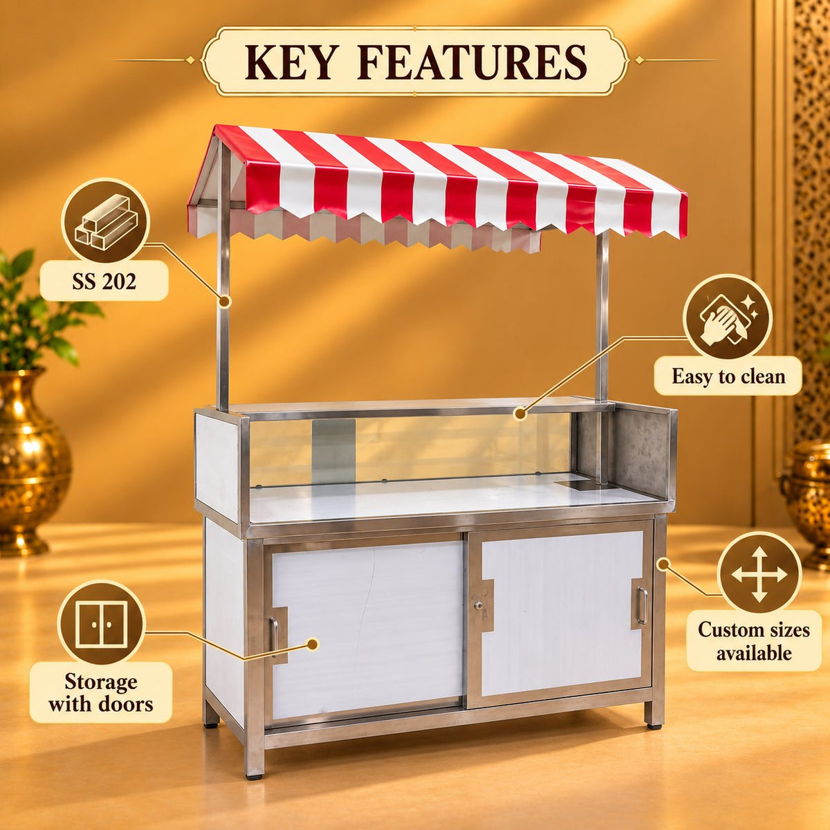 Gurubhai Equipments Viny Roof Counter 60 × 24 – Chef Gurubhai Demo
