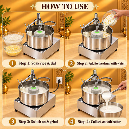 Gurubhai Equipments Wet Grinder 3 Ltr – How to Use