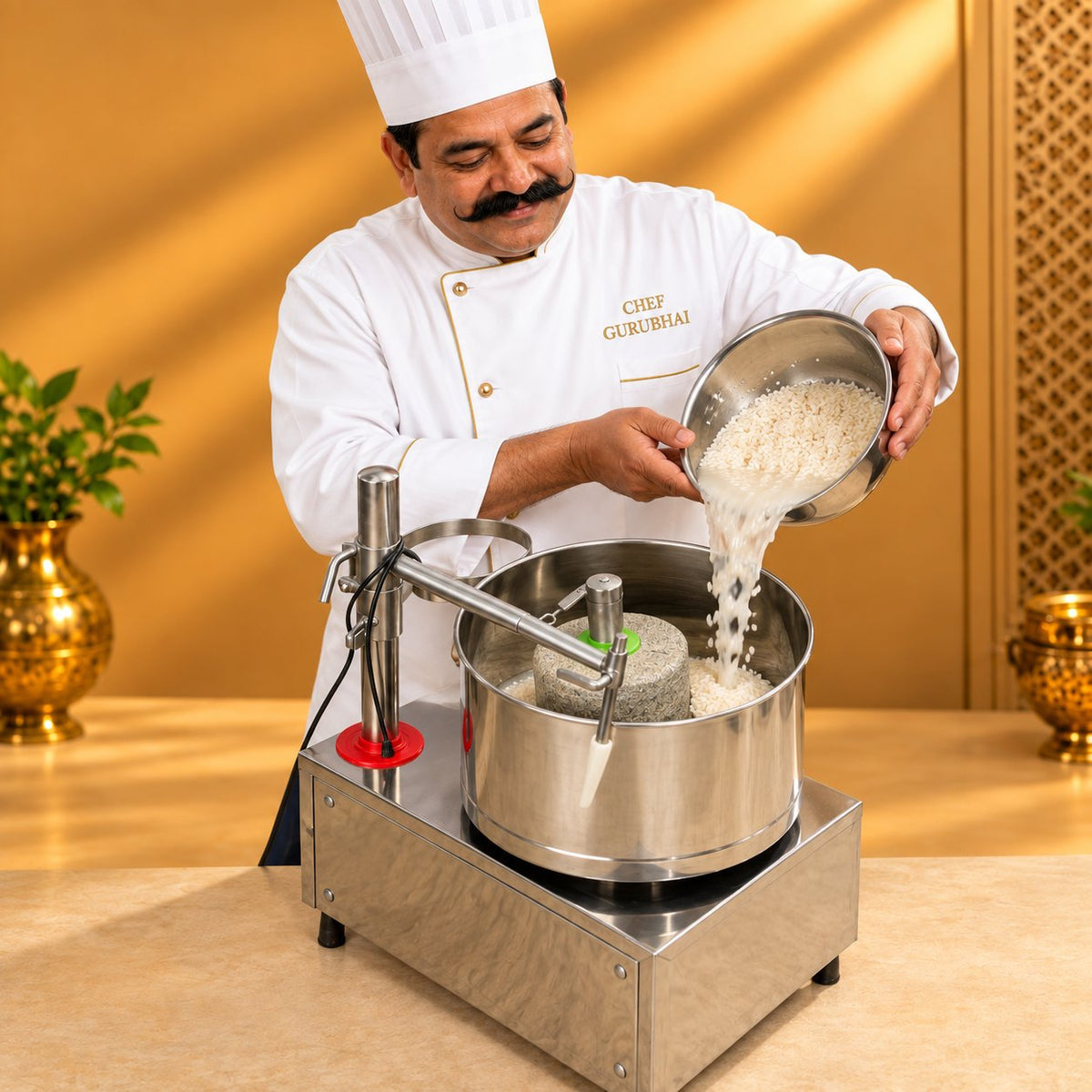 Gurubhai Equipments Wet Grinder 3 Ltr – Chef Gurubhai Demo