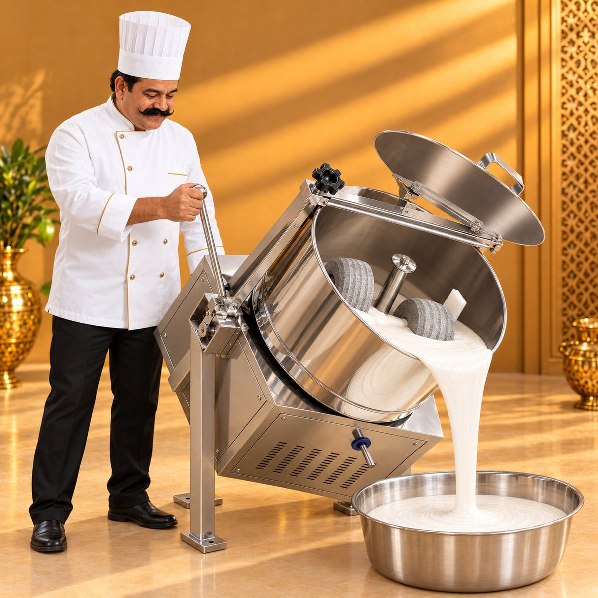 Gurubhai Equipments Tilting Wet Grinder 15 Ltr – Chef Gurubhai Demo