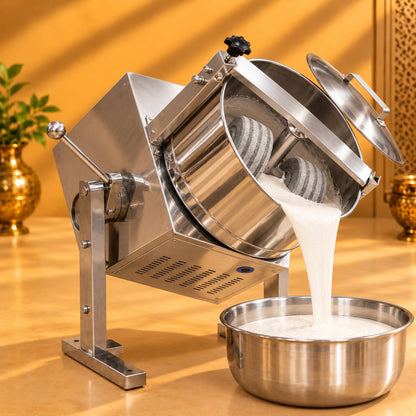 Gurubhai Equipments Tilting Wet Grinder 10 Ltr – In Use