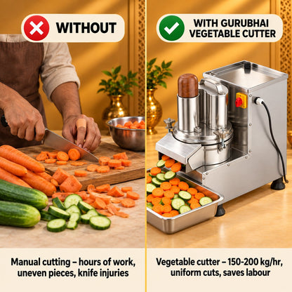 Gurubhai Equipments Vegetable Cutter – Key Features