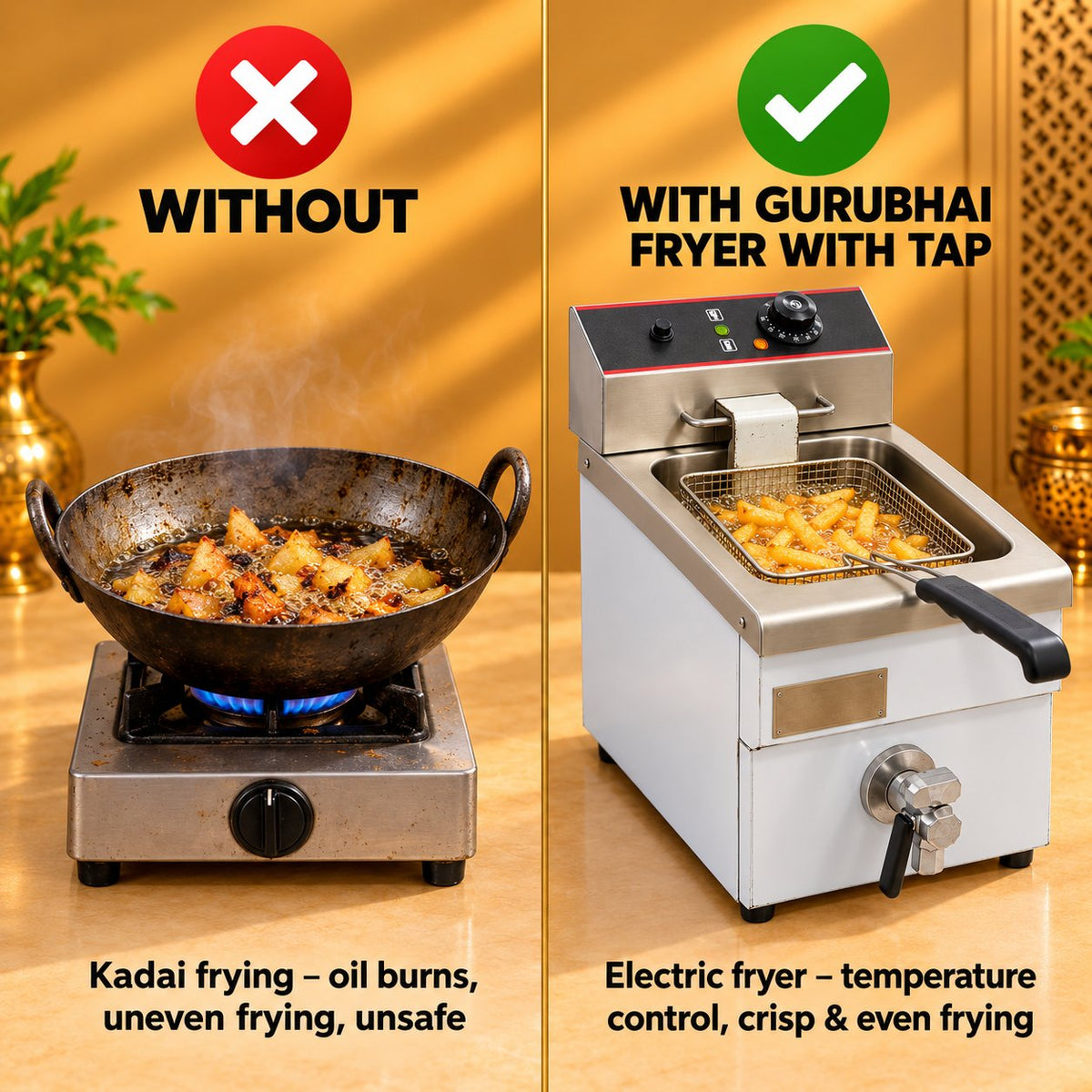 Gurubhai Equipments Fryer With Tap – Why Choose It