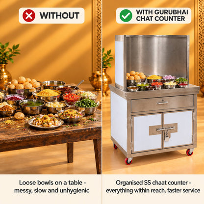 Gurubhai Equipments Chat Counter – Key Features