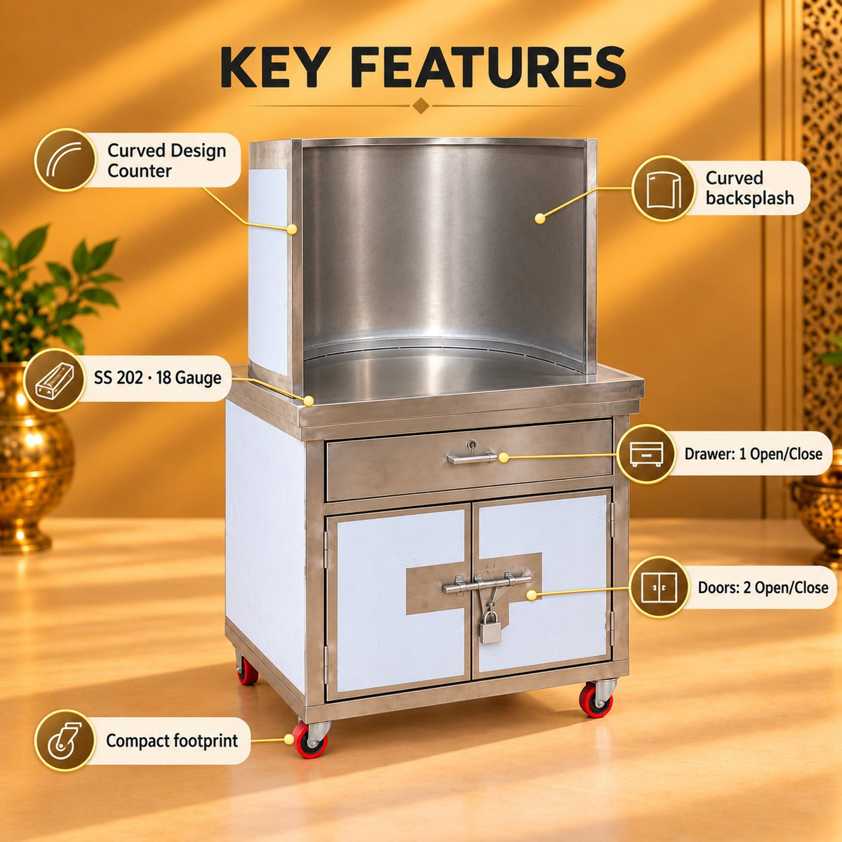 Gurubhai Equipments Chat Counter – Chef Gurubhai Demo