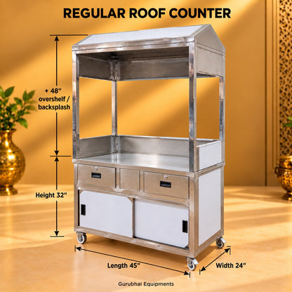 Gurubhai Equipments Regular Roof Counter – Dimensions & Specifications