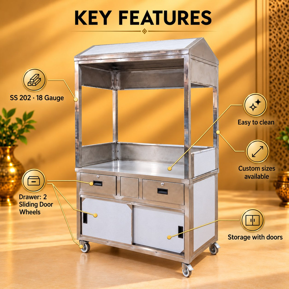 Gurubhai Equipments Regular Roof Counter – Key Features