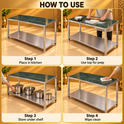 Gurubhai Equipments Marble Table (1 Undershelf) – How to Use