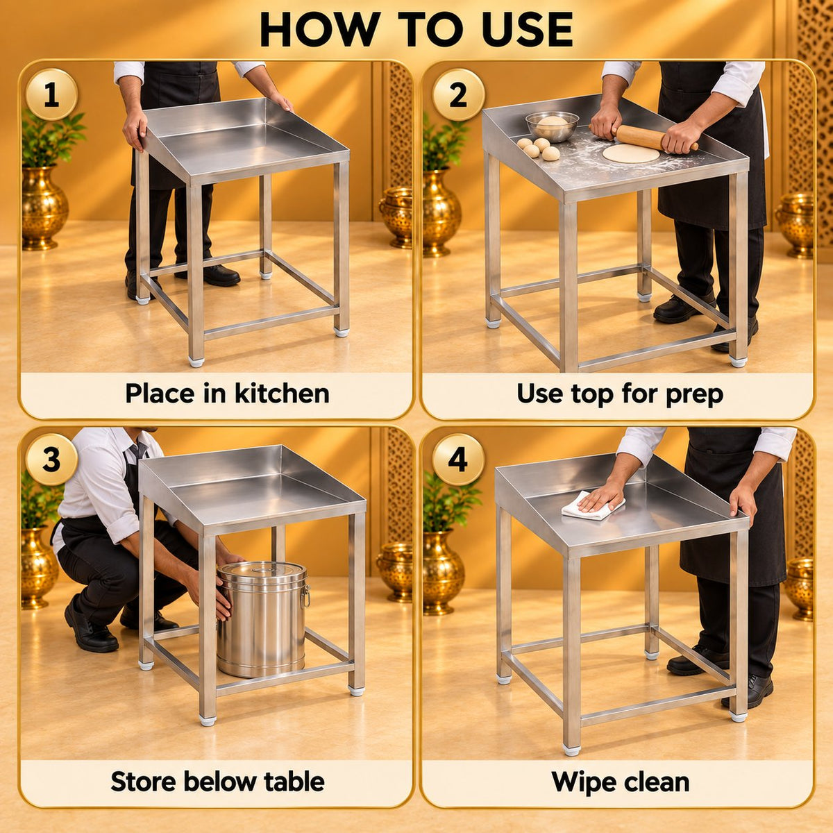 Gurubhai Equipments Roti Table 24 × 24 – Why Choose It