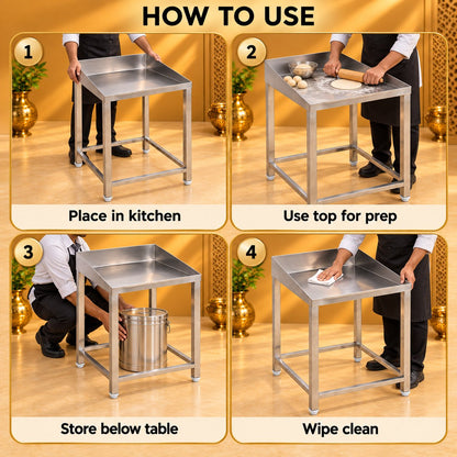 Gurubhai Equipments Roti Table 24 × 24 – Why Choose It