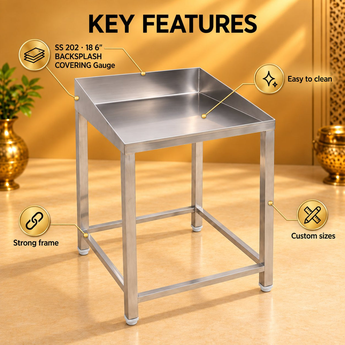 Gurubhai Equipments Roti Table 24 × 24 – Chef Gurubhai Demo