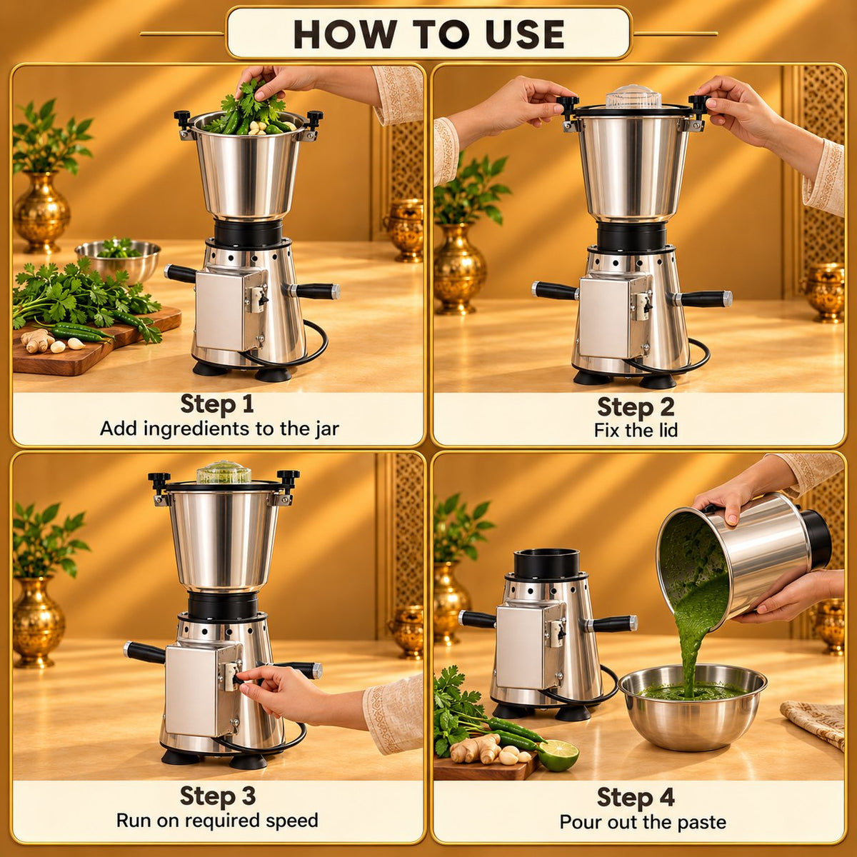 Gurubhai Equipments Stainless Steel Mixer 3 Ltr – How to Use
