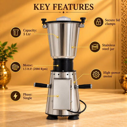 Gurubhai Equipments Stainless Steel Mixer 5 Ltr – Key Features