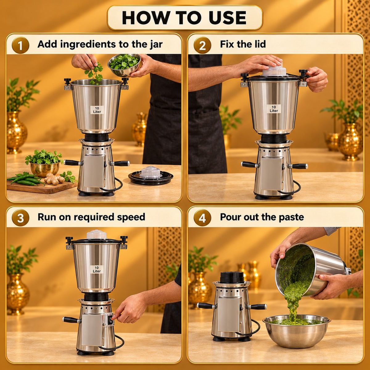 Gurubhai Equipments Stainless Steel Mixer 10 Ltr – How to Use