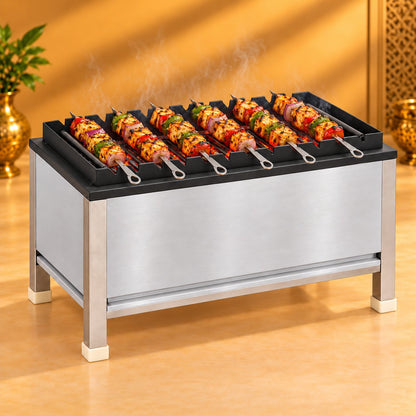 Gurubhai Equipments Table Top SS BBQ – In Use