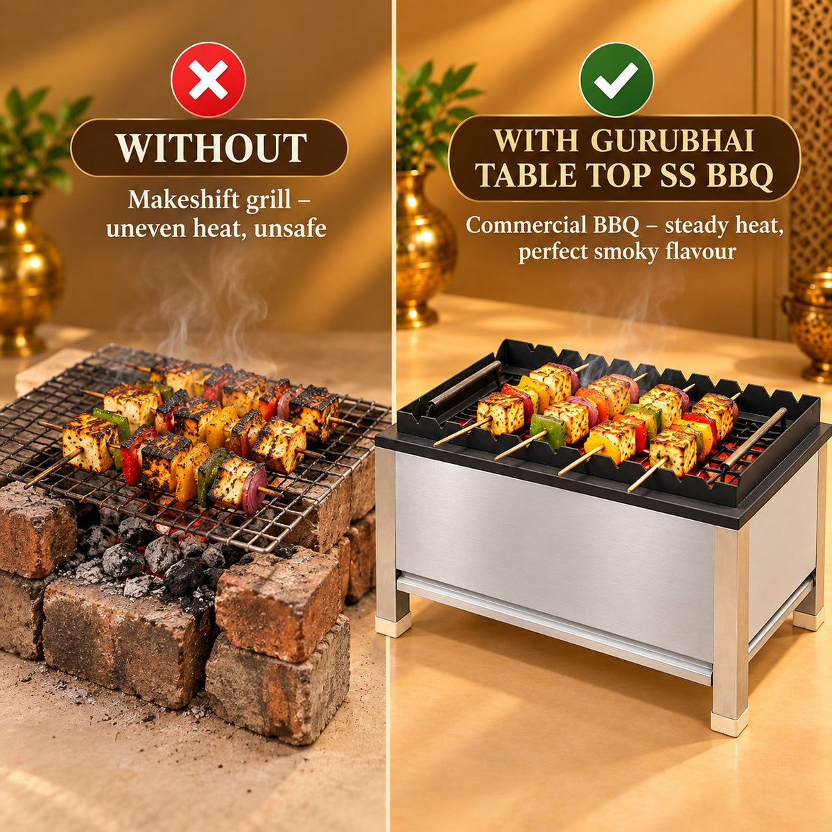 Gurubhai Equipments Table Top SS BBQ – Why Choose It