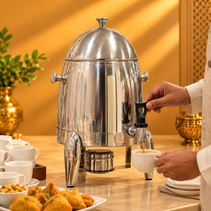 Gurubhai Equipments Silver Beverage Dispenser – Real-Life Use
