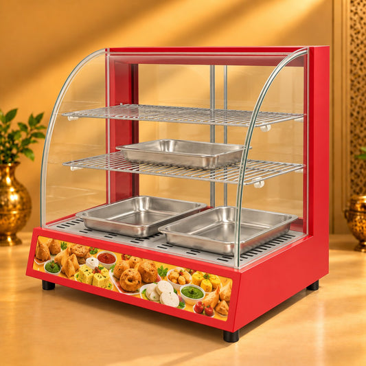 Gurubhai Equipments Red Display Warmer – Hero View