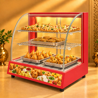 Gurubhai Equipments Red Display Warmer – In Use