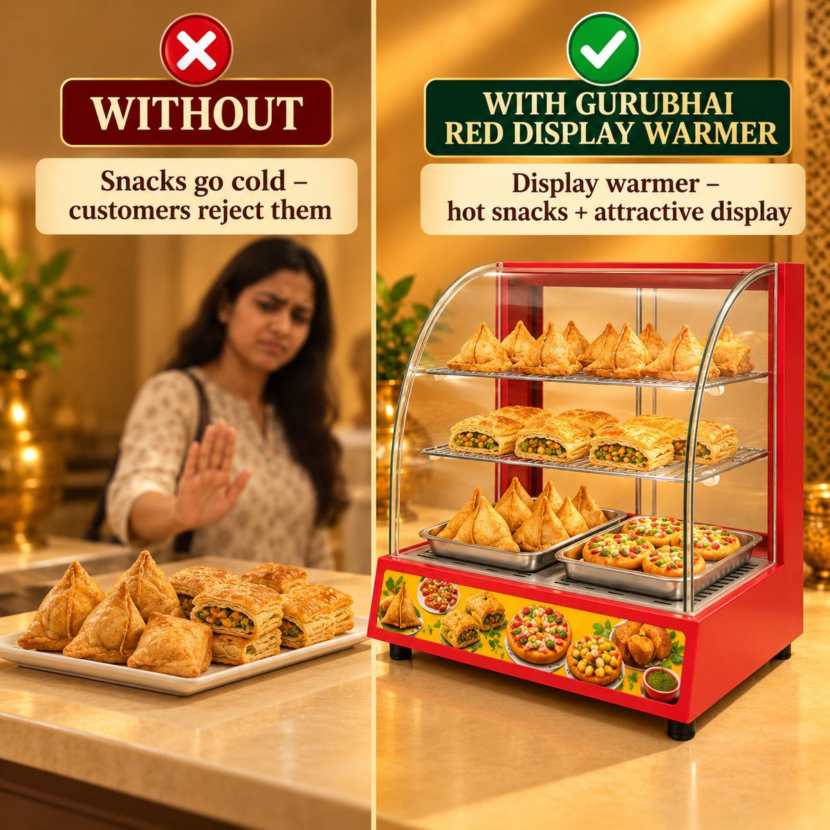 Gurubhai Equipments Red Display Warmer – Why Choose It