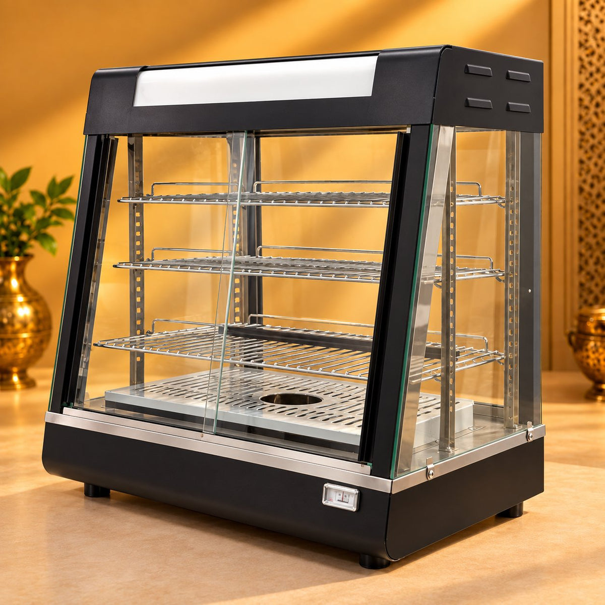Gurubhai Equipments Black Display Warmer – Hero View