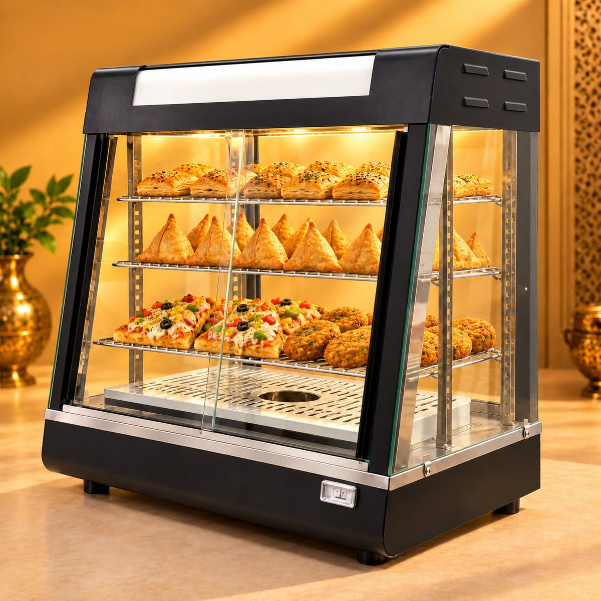 Gurubhai Equipments Black Display Warmer – Dimensions & Specifications