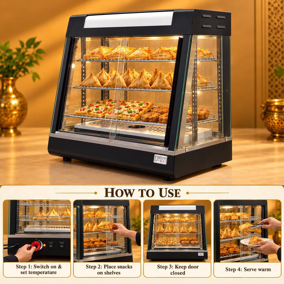 Gurubhai Equipments Black Display Warmer – Why Choose It