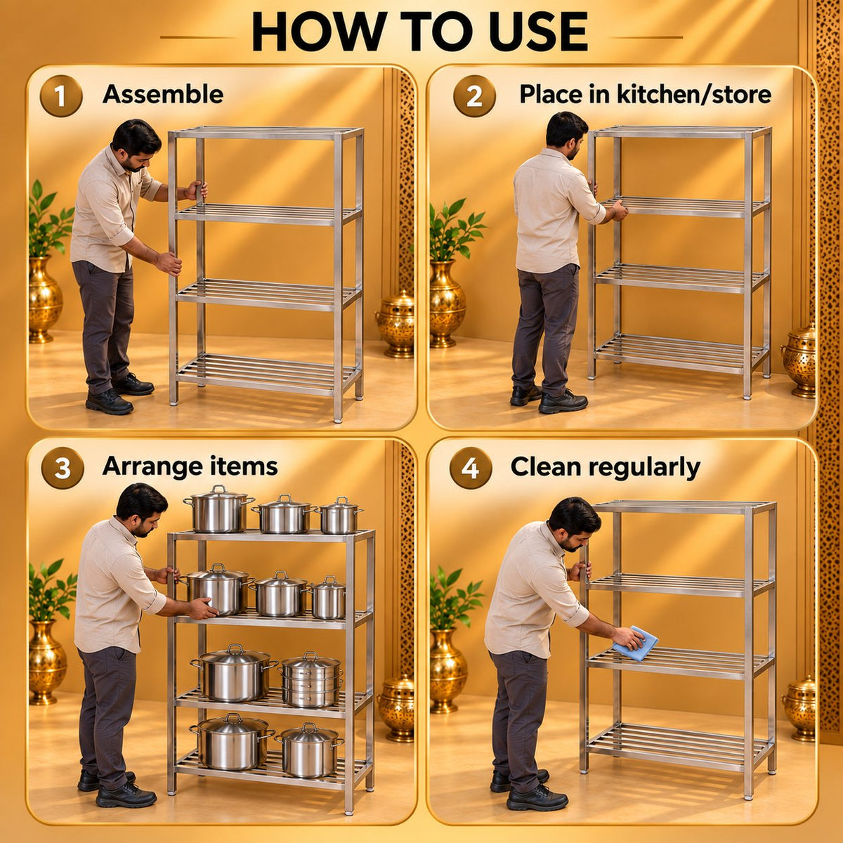 Gurubhai Equipments Pot Rack – How to Use