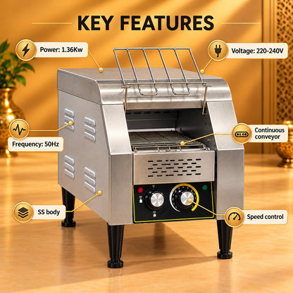 Gurubhai Equipments Conveyor Toaster – Key Features