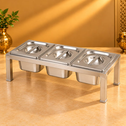 Gurubhai Equipments 3 GN Pans Stand – Hero View