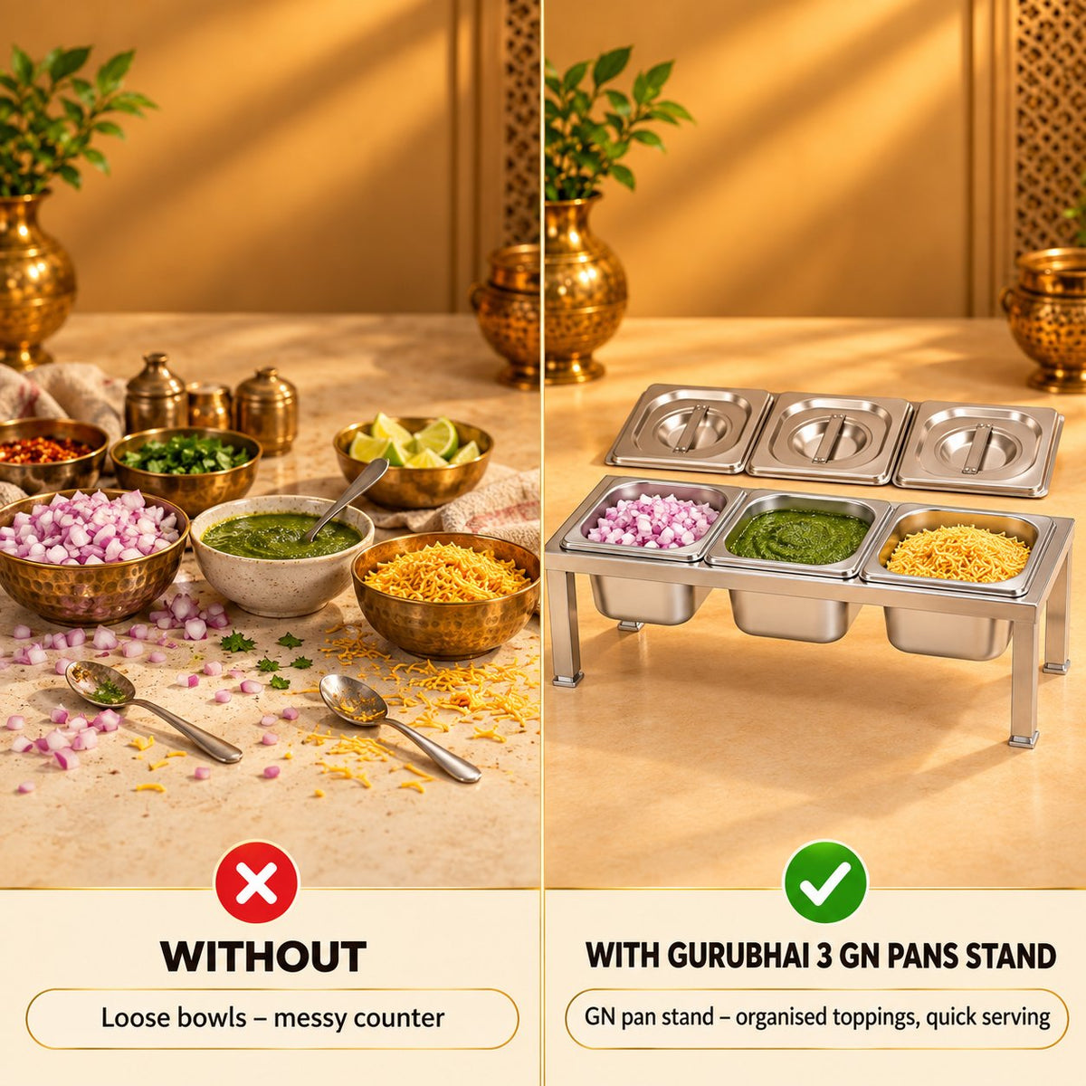 Gurubhai Equipments 3 GN Pans Stand – Why Choose It