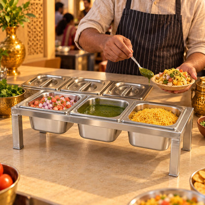 Gurubhai Equipments 3 GN Pans Stand – Real-Life Use