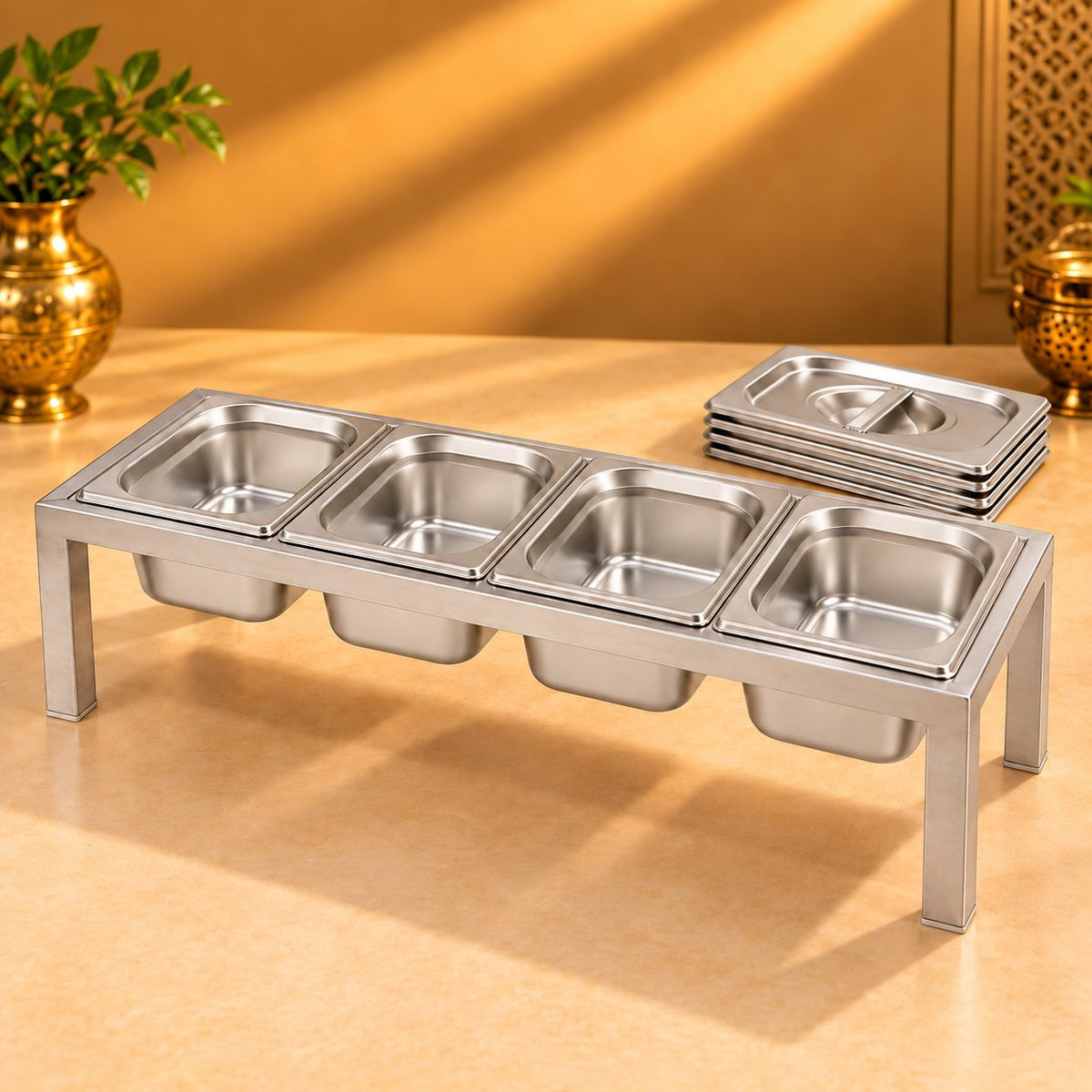 Gurubhai Equipments 4 GN Pans Stand – Hero View