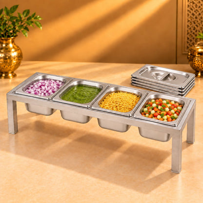 Gurubhai Equipments 4 GN Pans Stand – In Use