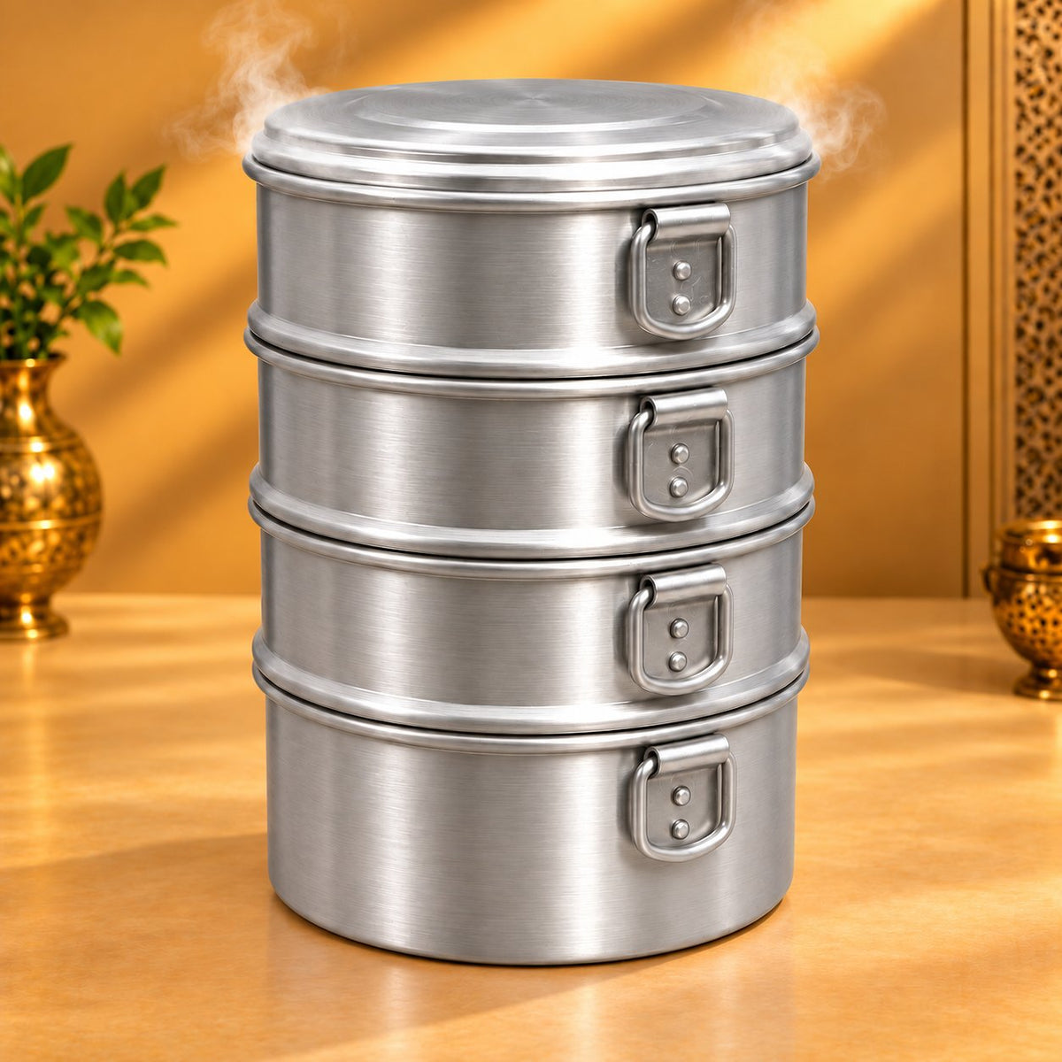 Gurubhai Equipments Aluminium Momo Steamer 8" – In Use