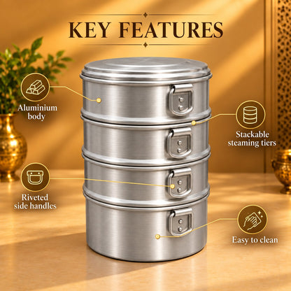 Gurubhai Equipments Aluminium Momo Steamer 8" – Key Features