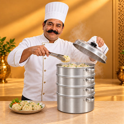 Gurubhai Equipments Aluminium Momo Steamer 9" – Chef Gurubhai Demo