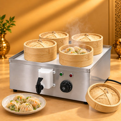 Gurubhai Equipments Electric Dim Sum Steamer – In Use