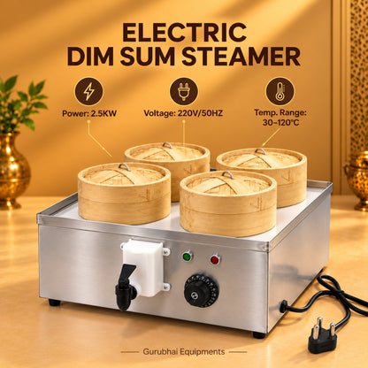 Gurubhai Equipments Electric Dim Sum Steamer – Dimensions & Specifications
