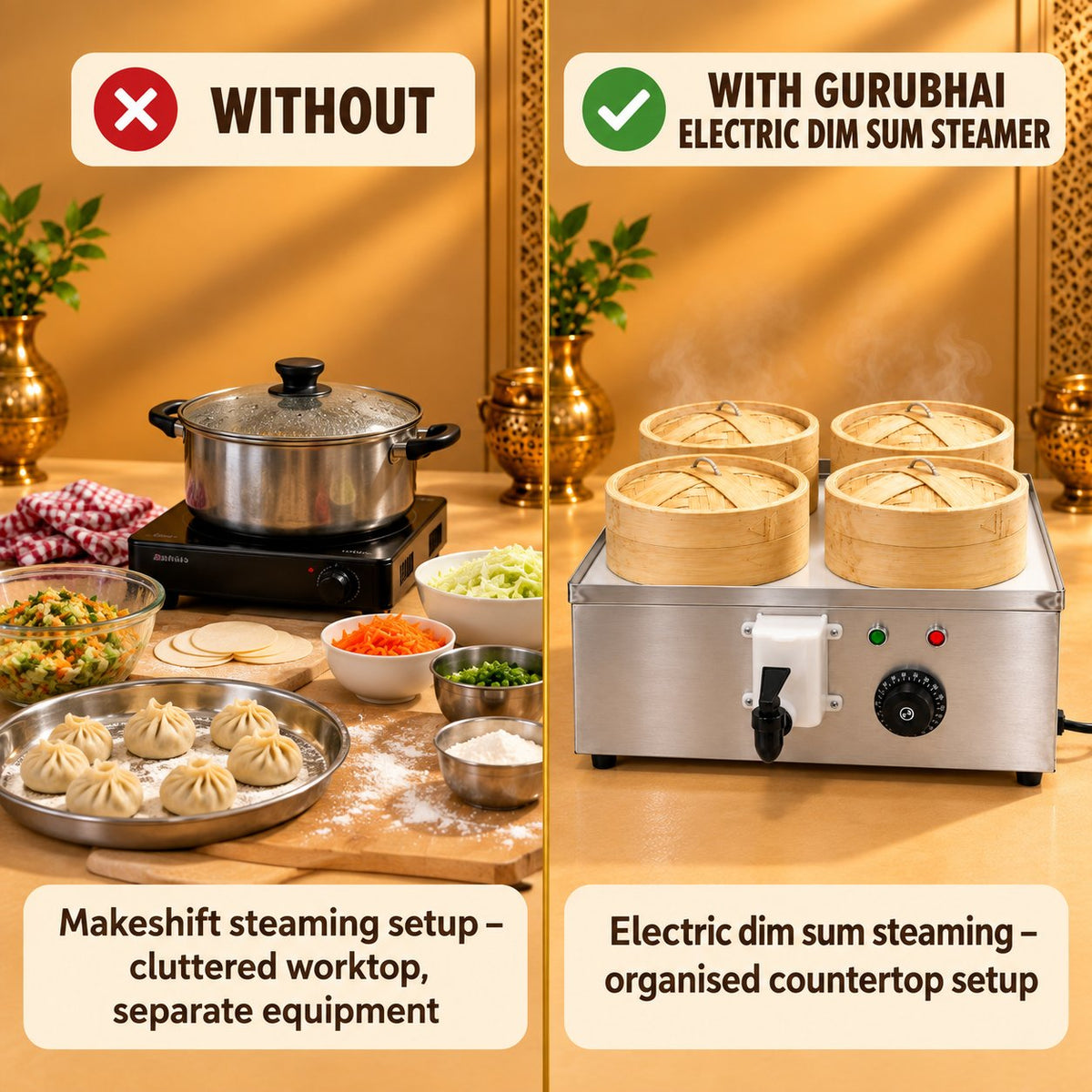 Gurubhai Equipments Electric Dim Sum Steamer – Why Choose It