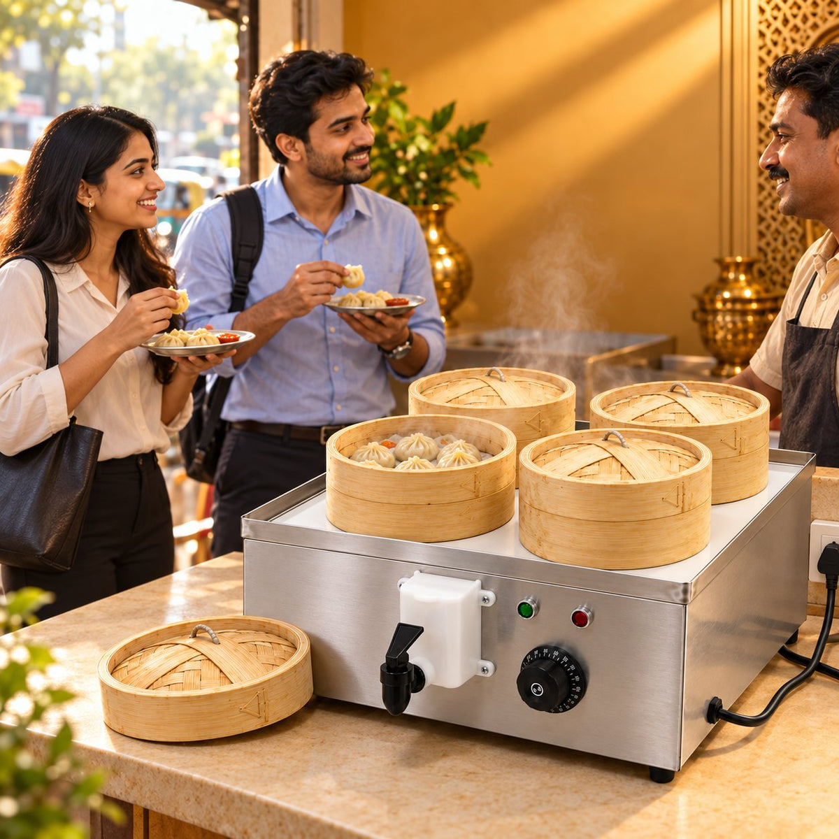 Gurubhai Equipments Electric Dim Sum Steamer – Real-Life Use