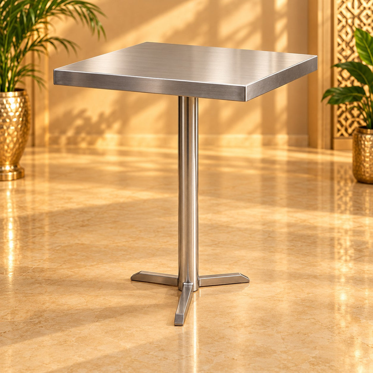 Square Standing Dining Table – 24 × 24 × 44 in